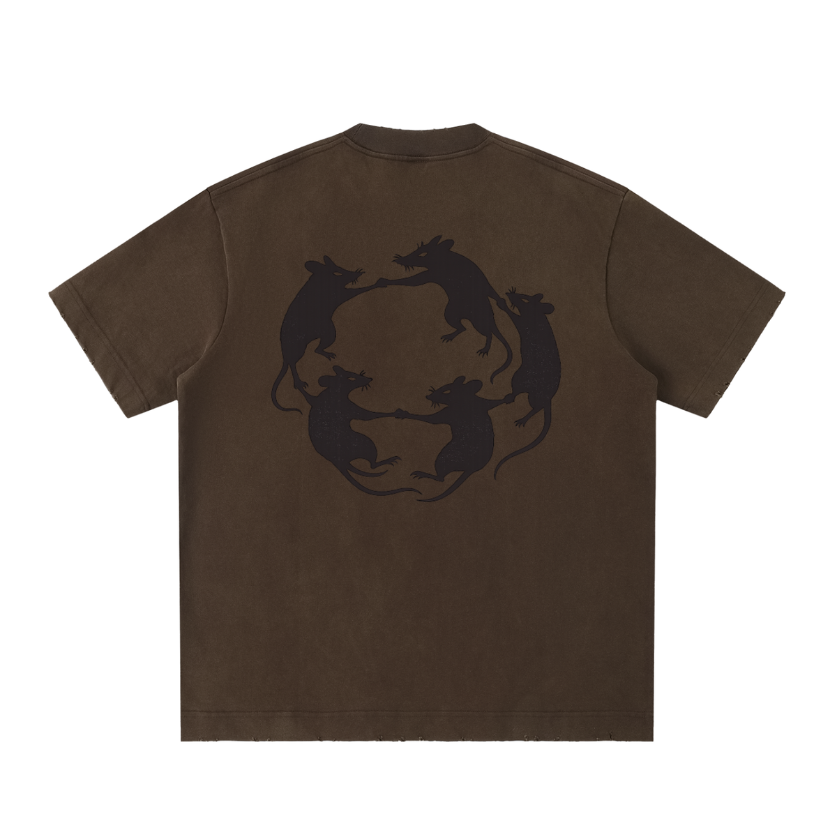 Heavyweight Vintage Washed Frayed T-Shirt