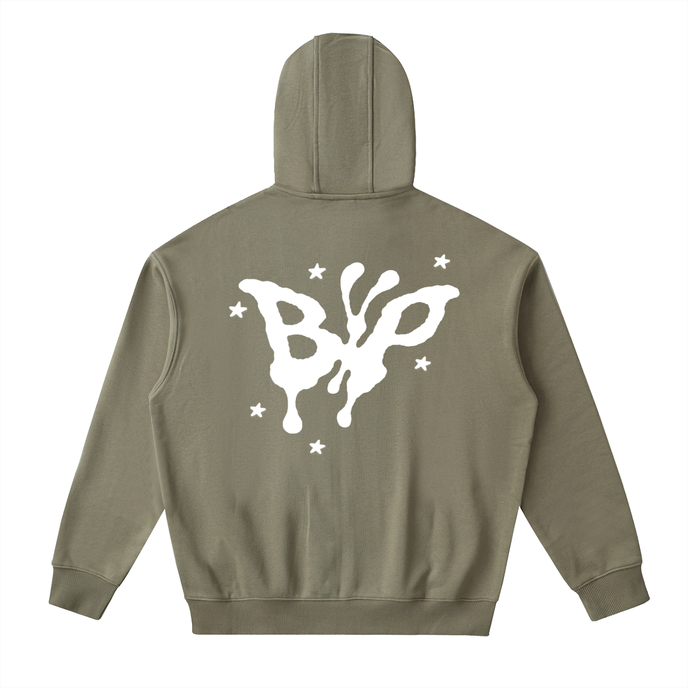 Drop-Shoulder Zip Up Hoodie