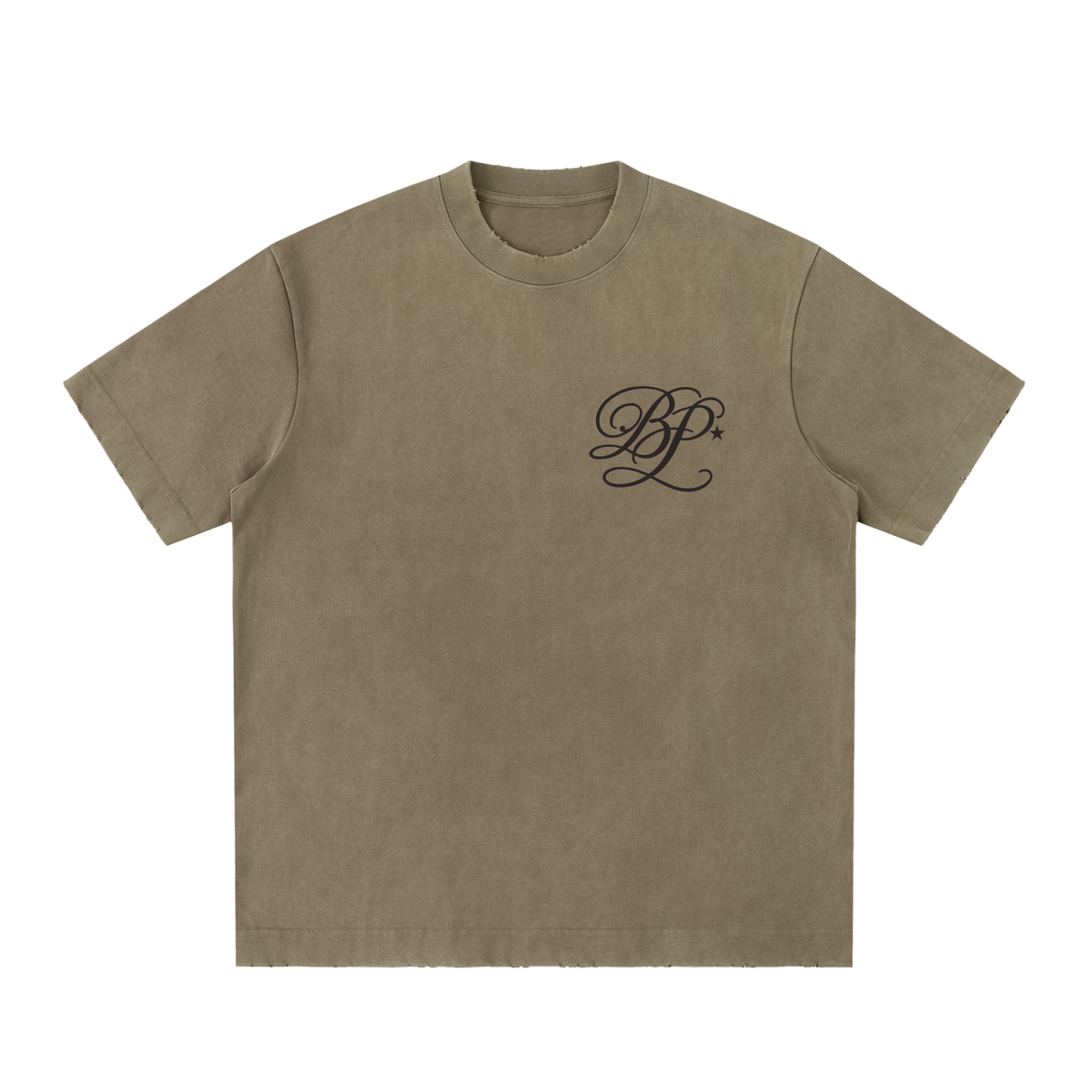 Heavyweight Vintage Washed Frayed T-Shirt