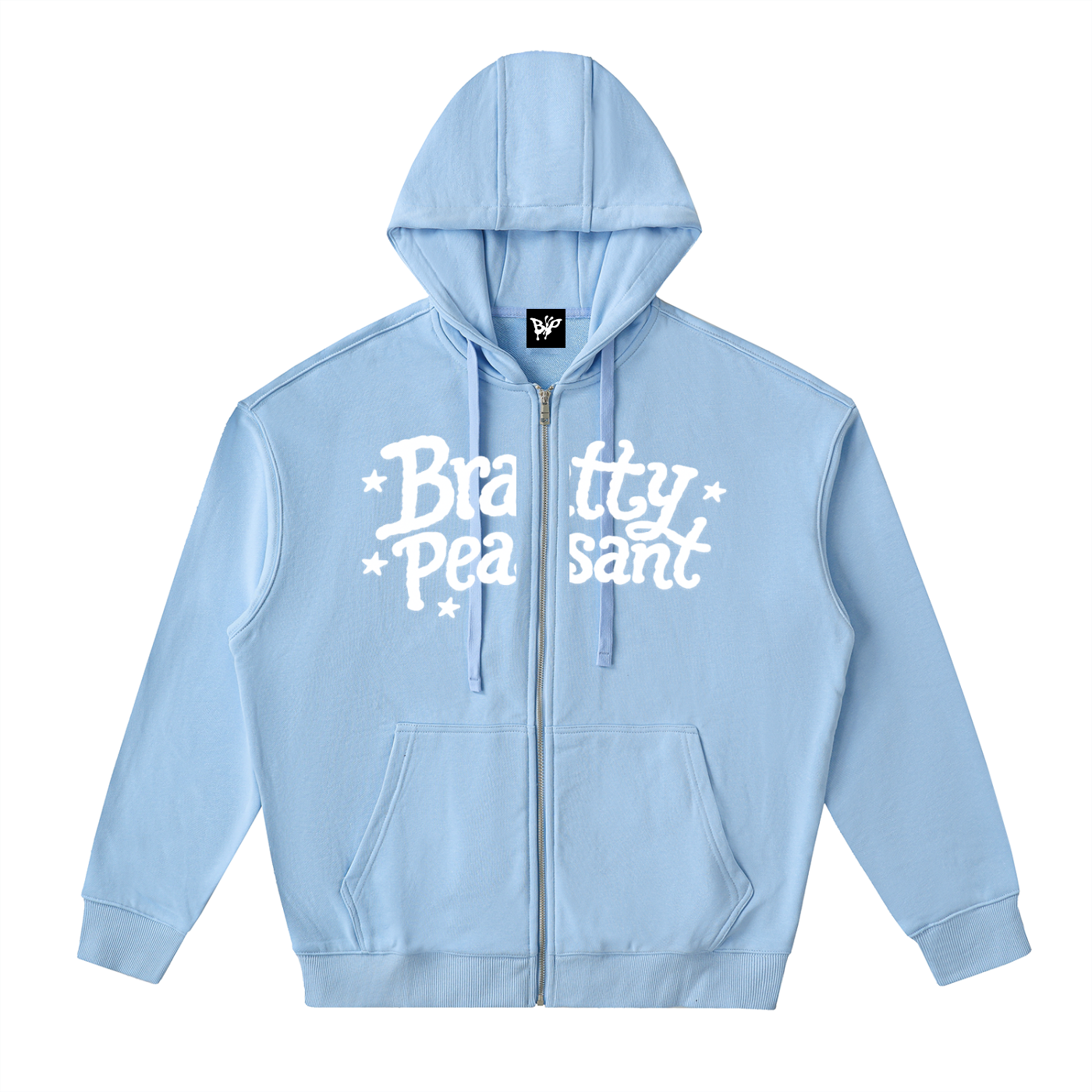Drop-Shoulder Zip Up Hoodie