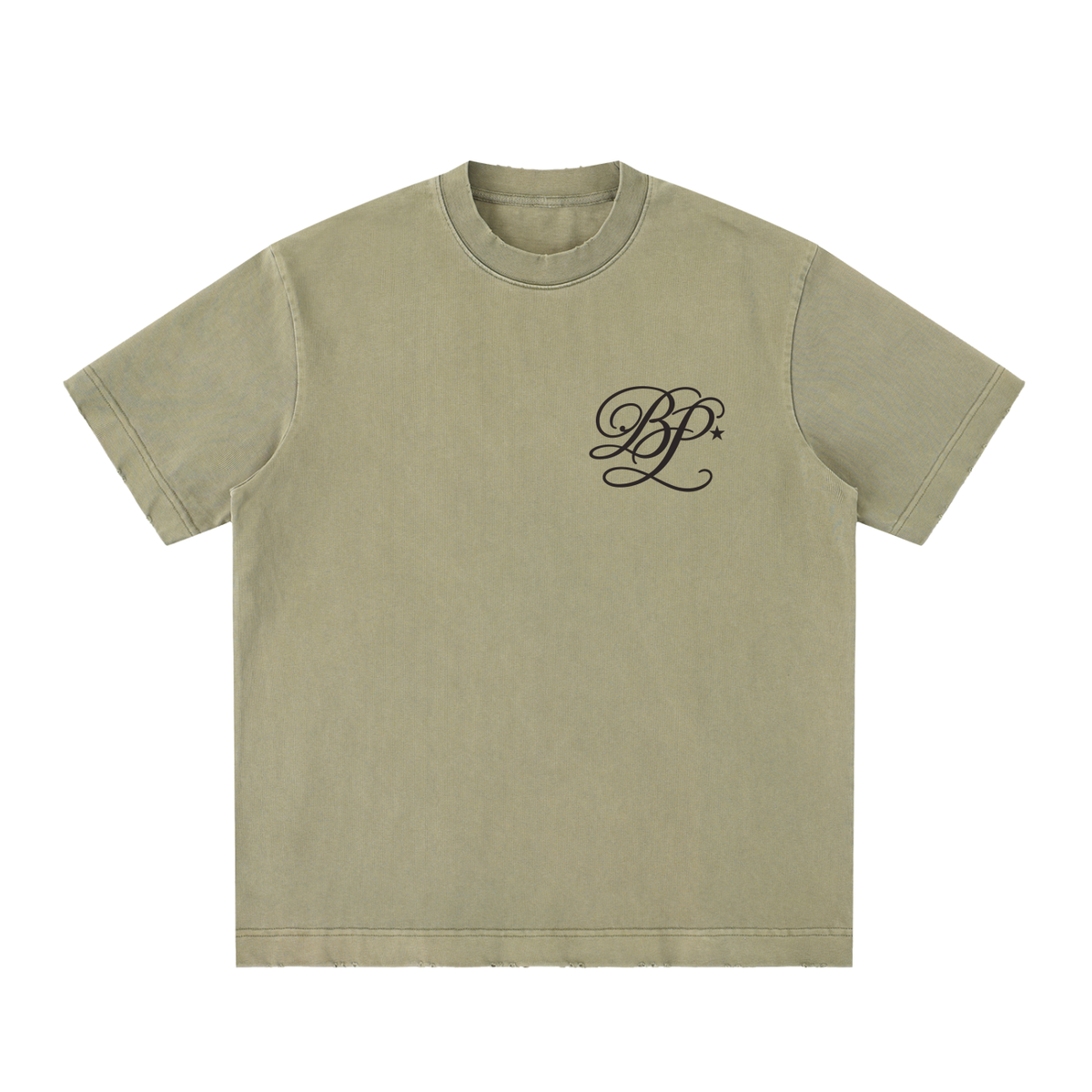 Heavyweight Vintage Washed Frayed T-Shirt