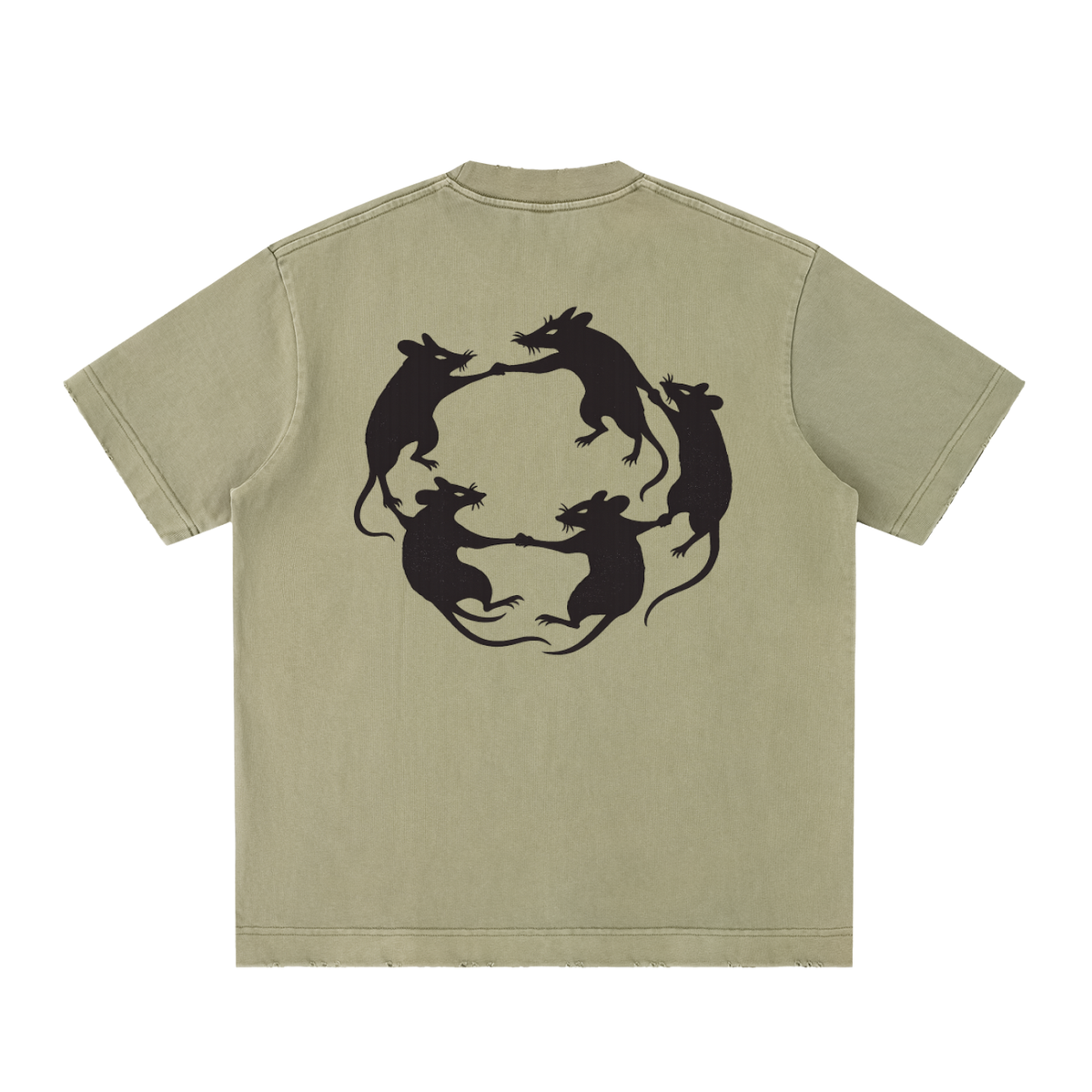 Heavyweight Vintage Washed Frayed T-Shirt