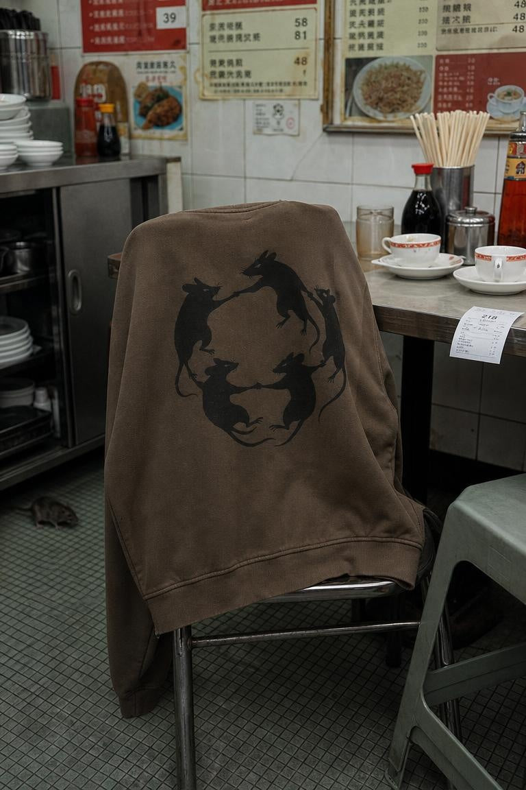 Hand-Frayed Sunfade Zip Hoodie