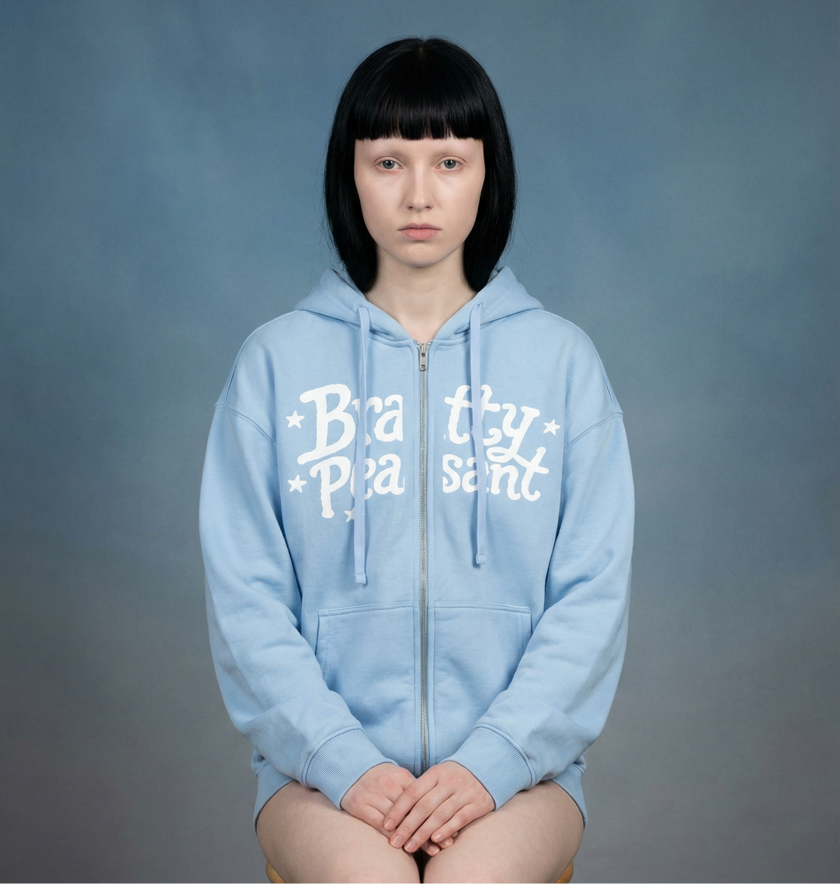 Drop-Shoulder Zip Up Hoodie