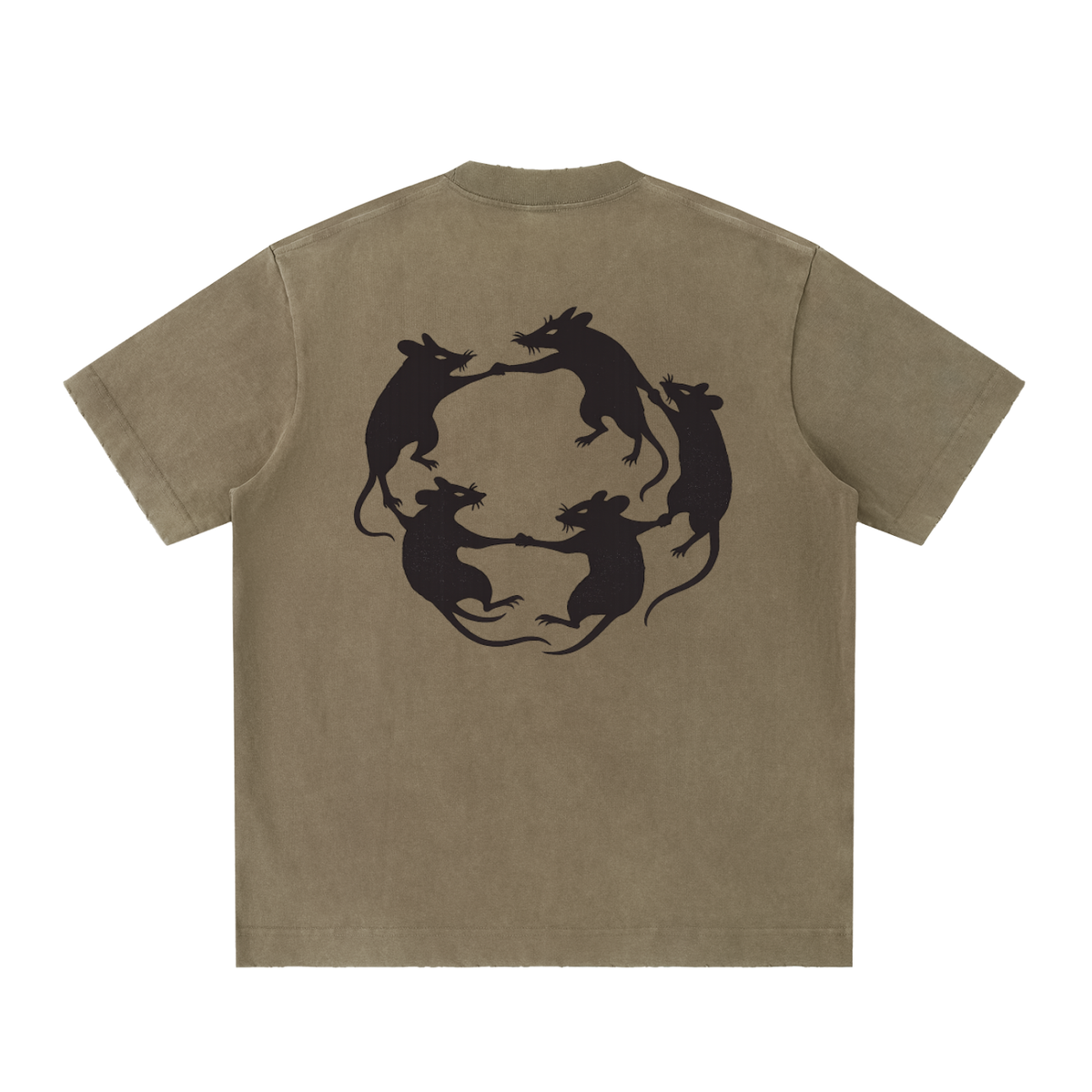 Heavyweight Vintage Washed Frayed T-Shirt
