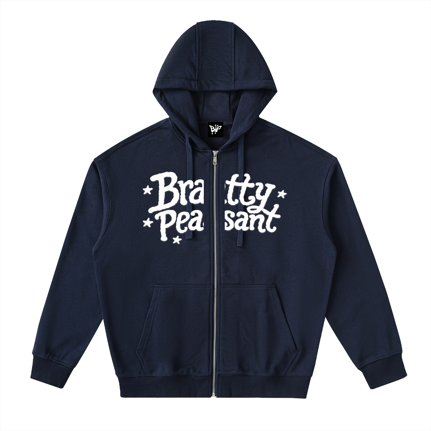 Drop-Shoulder Zip Up Hoodie