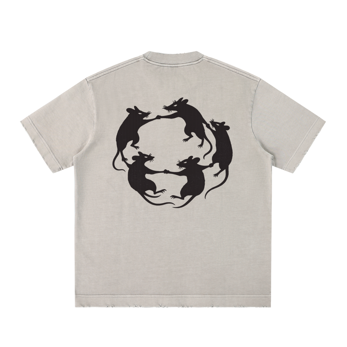 Heavyweight Vintage Washed Frayed T-Shirt